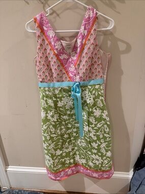 Garnet Hill Pink and White Floral Cotton Top